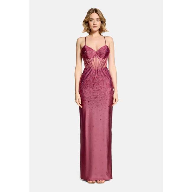 Robe de soirée au look scintillant sweet bloom <span itemprop=