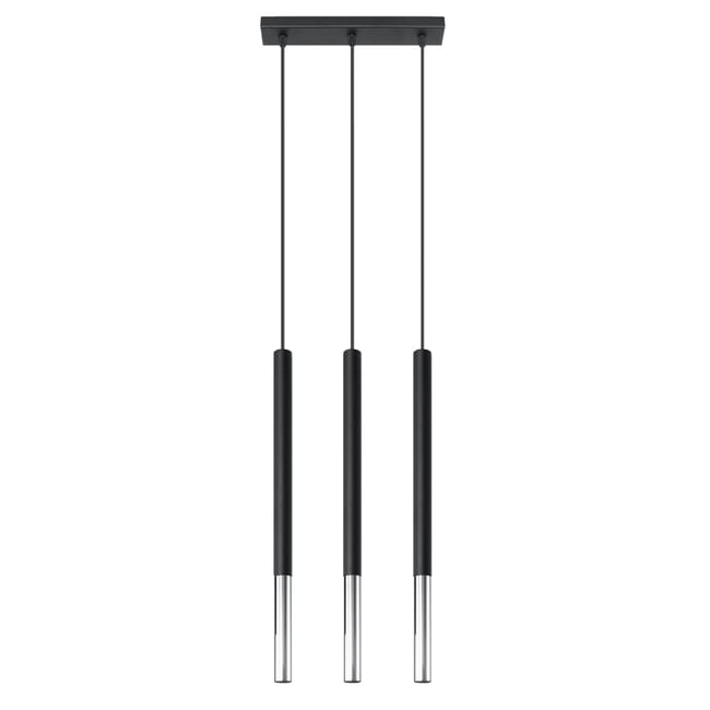 Suspension Acier Noir/Chromé G9 3 Mozaica Line Couleur noir <span itemprop=