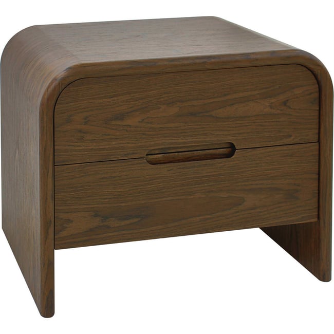 Table de chevet 2 tiroirs Couleur marron brun <span itemprop=