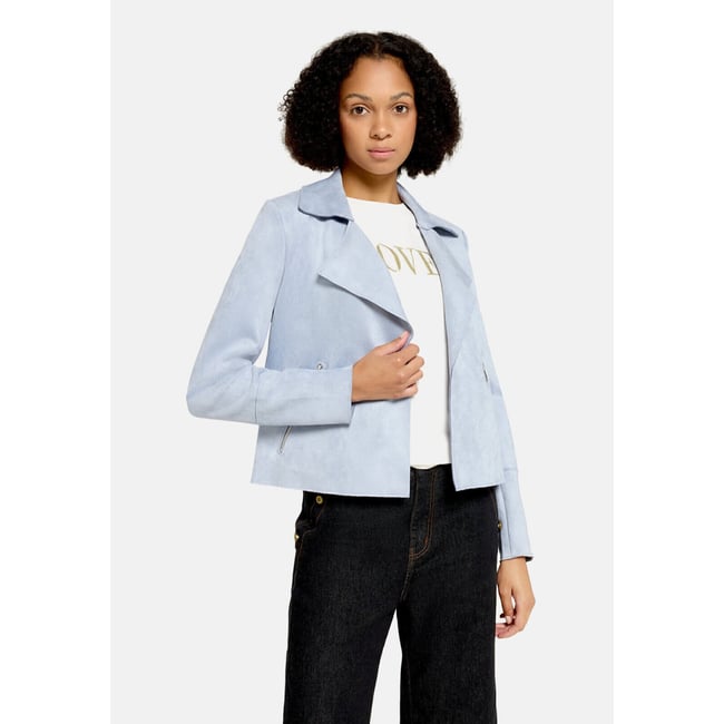 Veste blazer à bord franc blue blizzard <span itemprop=
