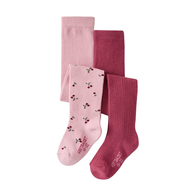 Lot de 2 collants rose <span itemprop=
