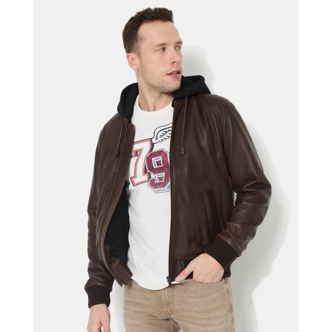 Veste en cuir DJIBRIL CUIR v002230 <span itemprop=