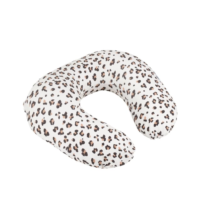 Petit coussin d’allaitement compact et pratique leopard cream <span itemprop=