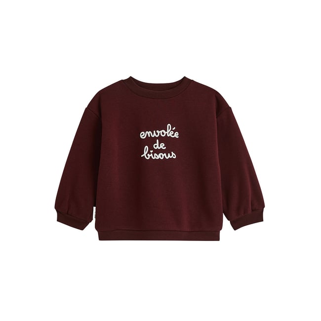 Sweat en molleton Violette rose <span itemprop=