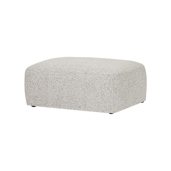 Pouf Yaro - ottoman 2 places en polyester, confort moelleux Couleur gris <span itemprop=