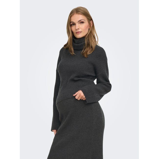 Pull En Maille dark grey melange <span itemprop=