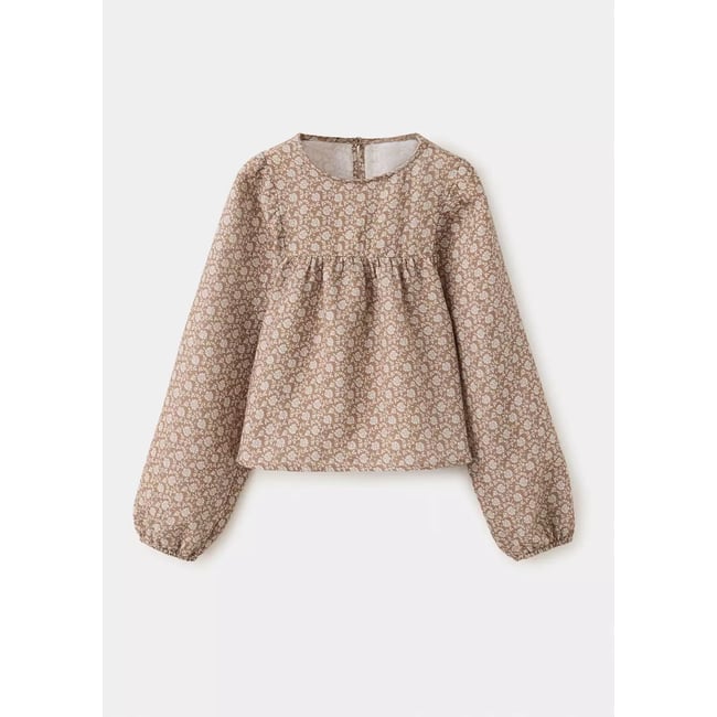 Blouse en imprimé floral beige <span itemprop=