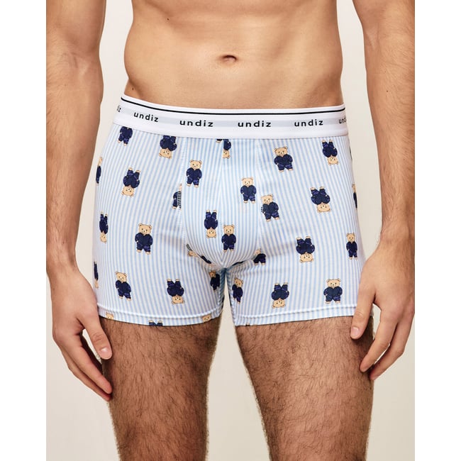 Boxer motifs oursons BOXERUNIZ RAYI ecru <span itemprop=