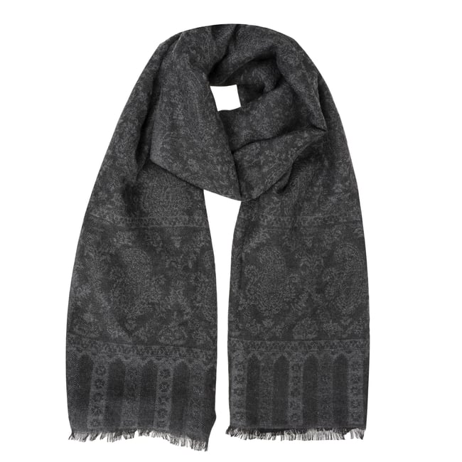 Echarpe ultra douce, chaude, très confortable, 50x200 cm noir anthracite/noir <span itemprop=