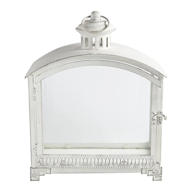 Lanterne Marie en métal Couleur blanc <span itemprop=