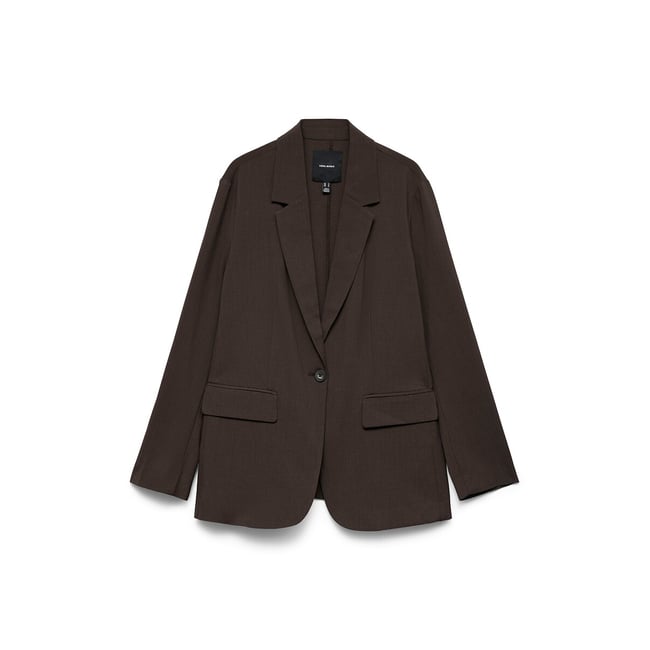 Blazer oversize marron chocolat <span itemprop=