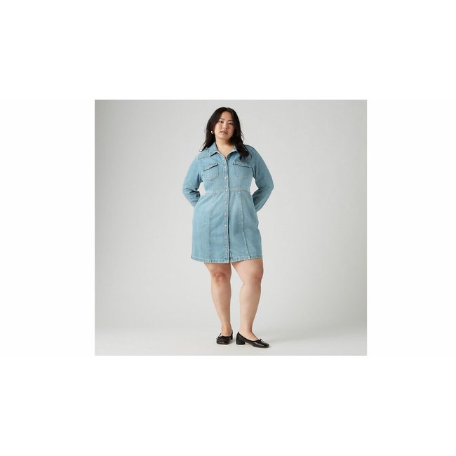 Hemdjurk in jeans <span itemprop=