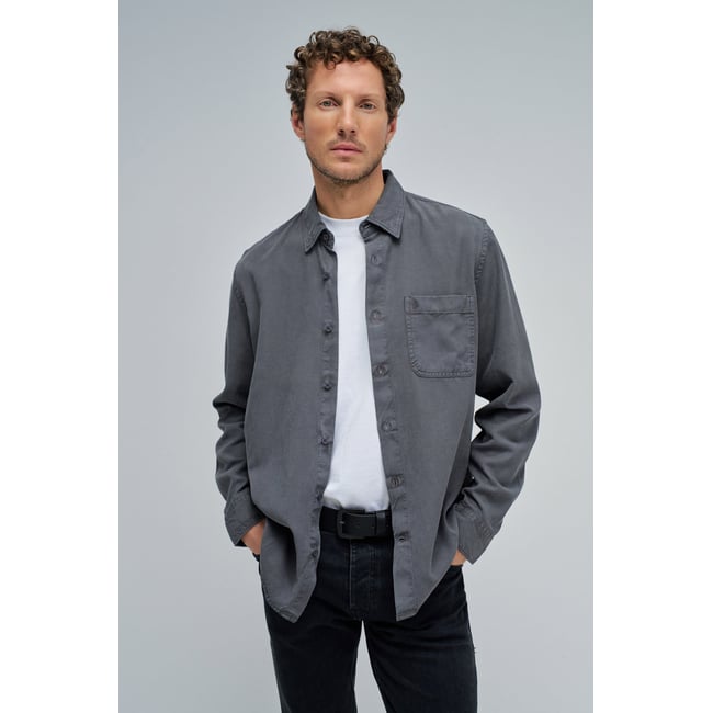 CHEMISE EN LIGHTDENIM gris <span itemprop=