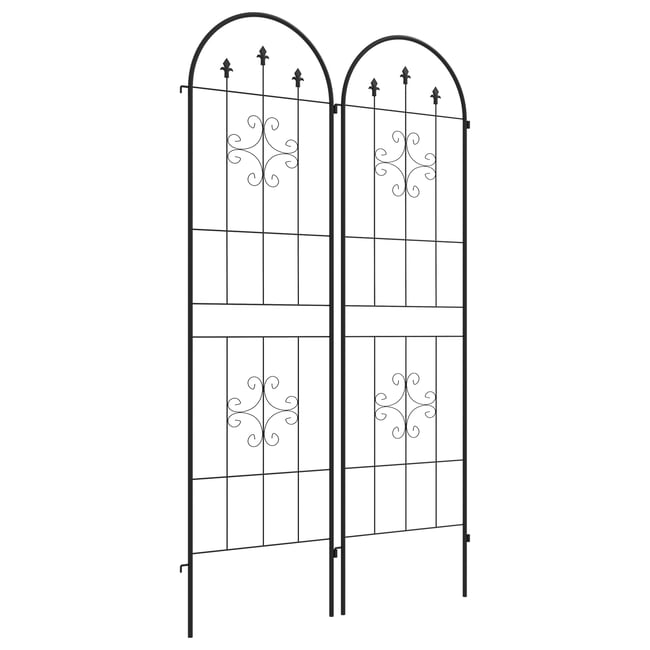 Tonnelle de jardin Acier Noir noir <span itemprop=