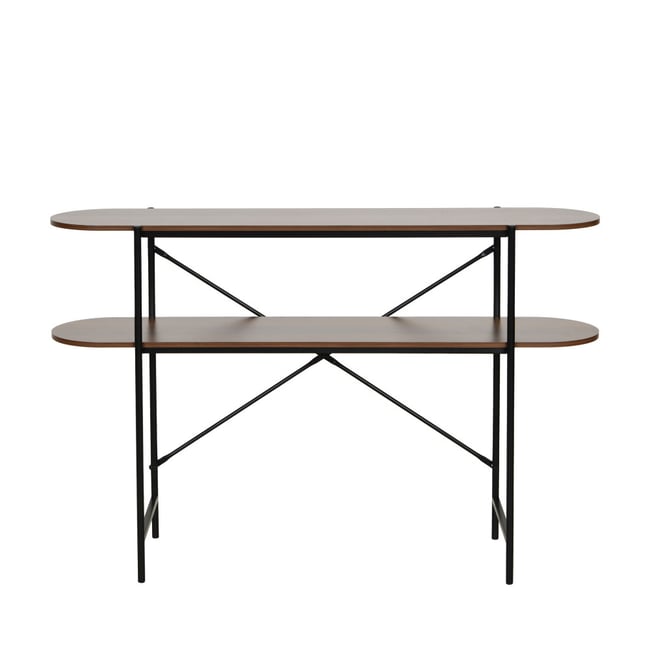 Console en bois et métal L120cm- JANNA Couleur bois foncé <span itemprop=