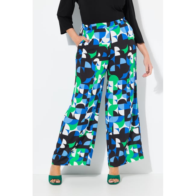 Pantalon dans un imprimé graphique vert naturel <span itemprop=