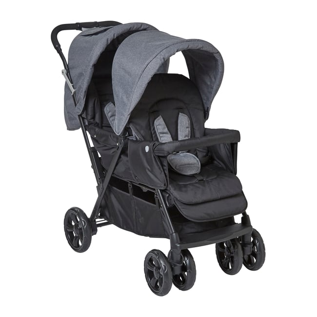 Poussette double vertbaudet Duocity2 gris <span itemprop=