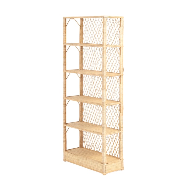 Étagère osier beige 65x140x26 cm - NICIA - HANNUN