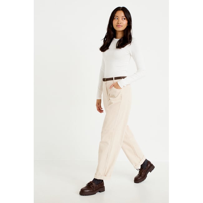 Pantalon barrel ceinture amovible - CACHE CACHE