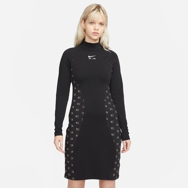 Langärmeliges Kleid Swoosh Air schwarz <span itemprop=
