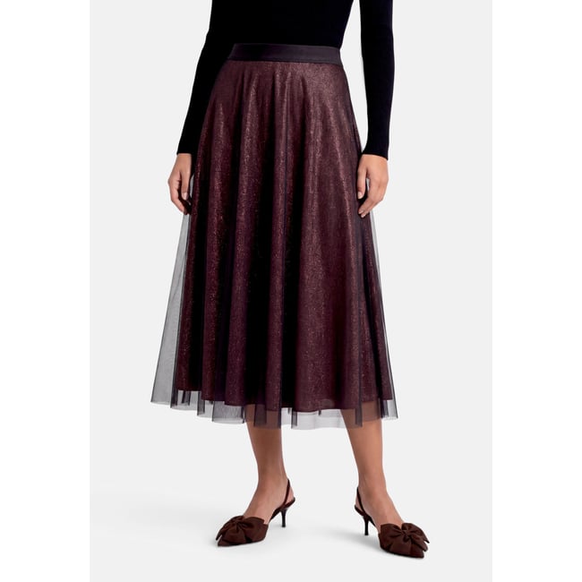 Jupe en tulle à taille élastique black/brown <span itemprop=