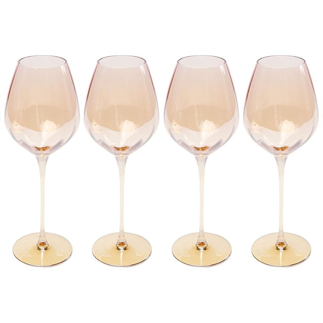 Lot de 4 verres à vin rouge, MOCCA Couleur marron <span itemprop=