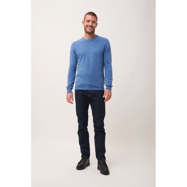 Pull Col Rond Bleu Denim Noe bleu denim <span itemprop=