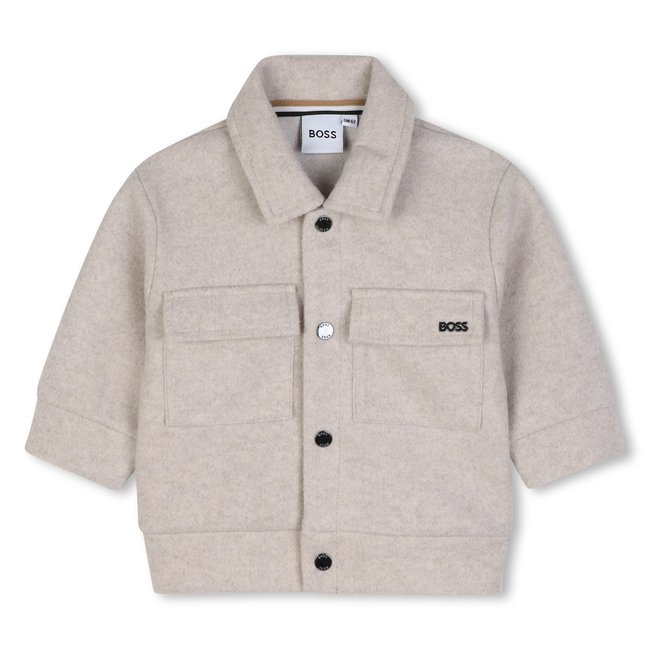 Veste siglée ecru chine <span itemprop=