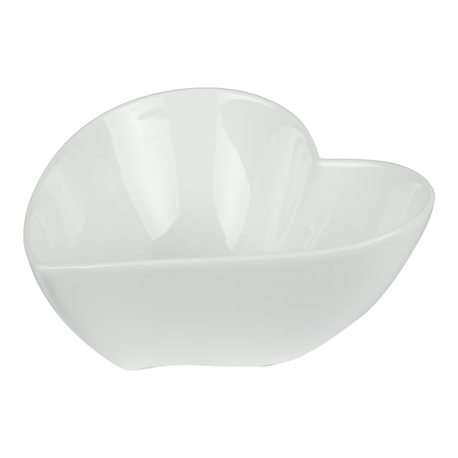 Coupelle Cœur 15 cm (lot de 6) Couleur blanc <span itemprop=