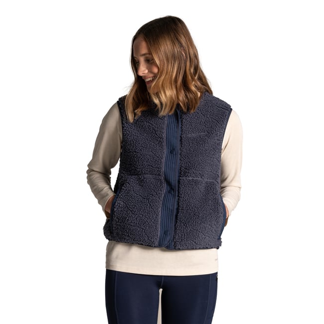 Veste polaire sans manches motif/style National Trust anthracite <span itemprop=