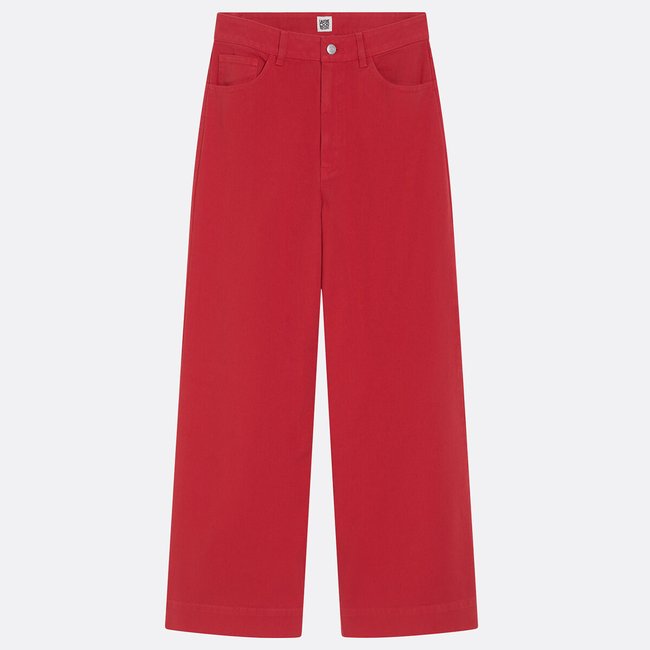 Pantalon 7/8ème large à taille haute en coton - LA REDOUTE COLLECTIONS