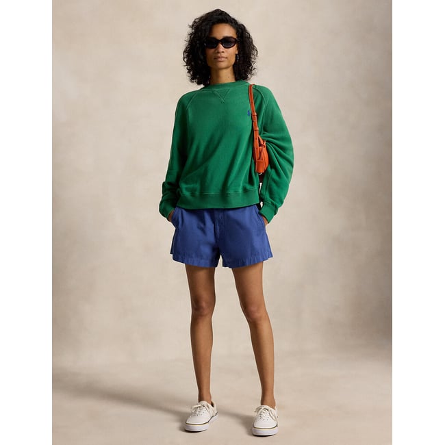 Sweat col rond, manches longues, coupe ample vert <span itemprop=