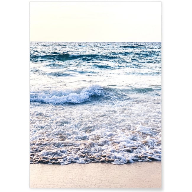 Poster Nature vagues Couleur blanc <span itemprop=