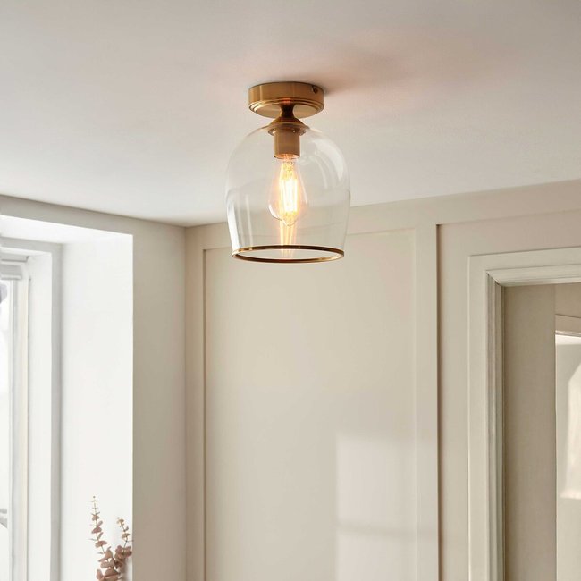 Ashbee Semi-Flush Ceiling Light, brass, ÉDITÉ