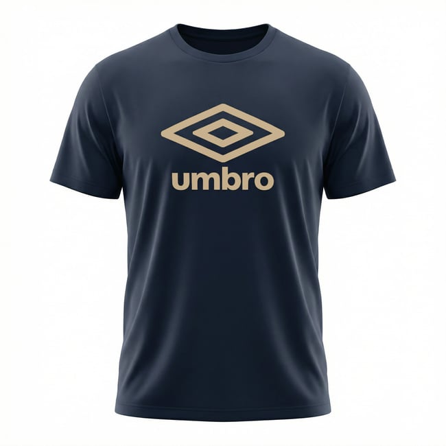 Tee shirt coton 160GSM bleu marine/camel <span itemprop=