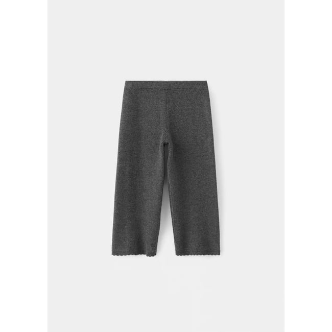 Pantalon droit maille gris anthracite <span itemprop=