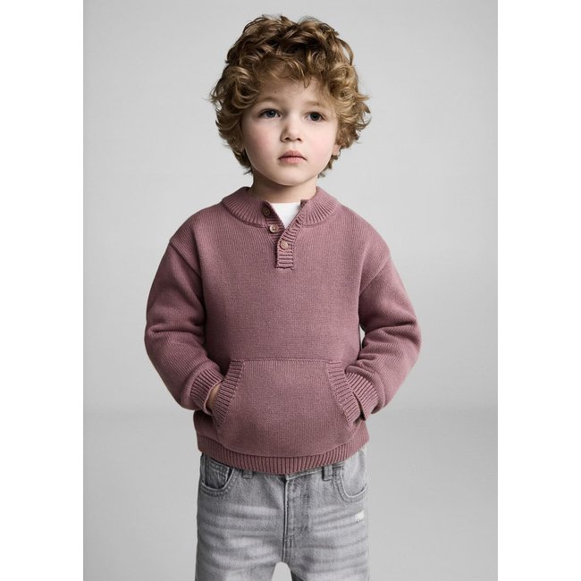 Pull poche kangourou cerise <span itemprop=
