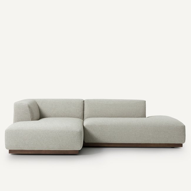 Linkse hoekbank XL getextureerd viscose linnen, Jacopo <span itemprop=