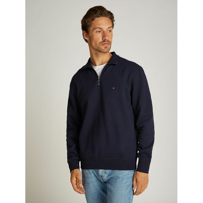 Fleece Half Zip Sweatshirt, dark blue, TOMMY HILFIGER