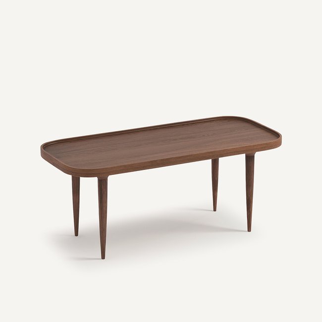 Table basse noyer massif Magosia, petit modèle Couleur noyer <span itemprop=
