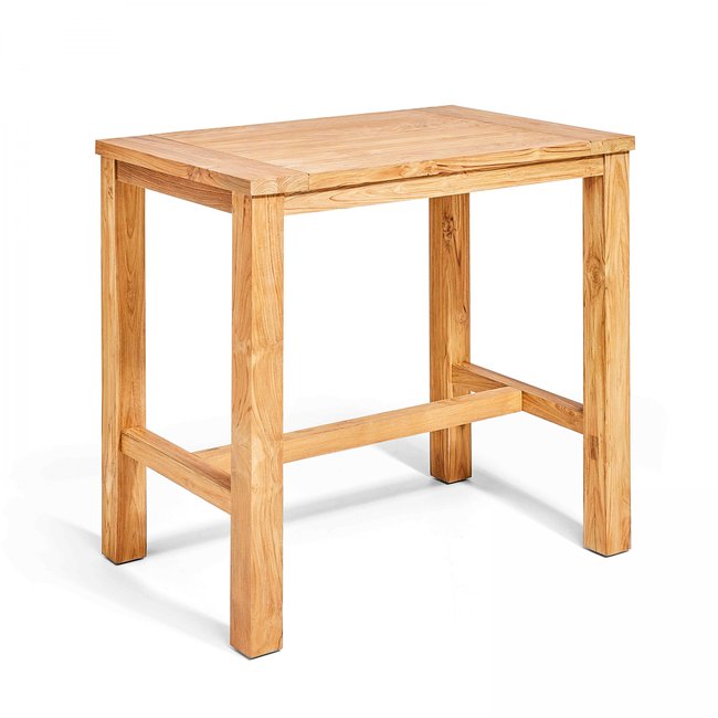 Table haute en teck, MIRA Couleur marron <span itemprop=
