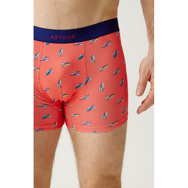Boxer en coton, imprimé sneakers - ARTHUR