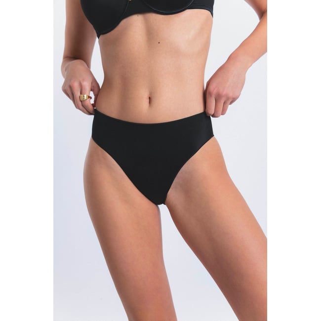 Culotte haute en microfibre LES INVISIBLES noir <span itemprop=