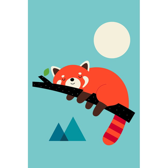 Tableau enfant c'est l'heure de la sieste Couleur toile imprimée <span itemprop=