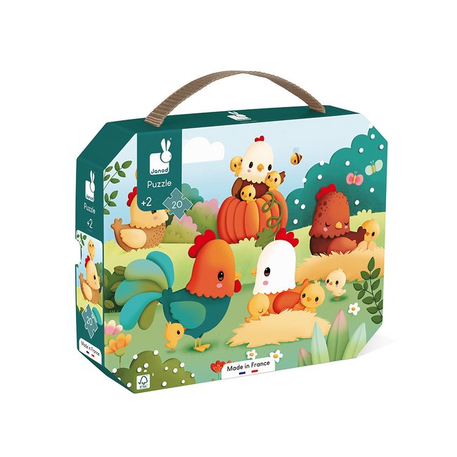 Puzzle Enfant La Basse-cour 20 Pièces Dès 24 Mois vert <span itemprop=