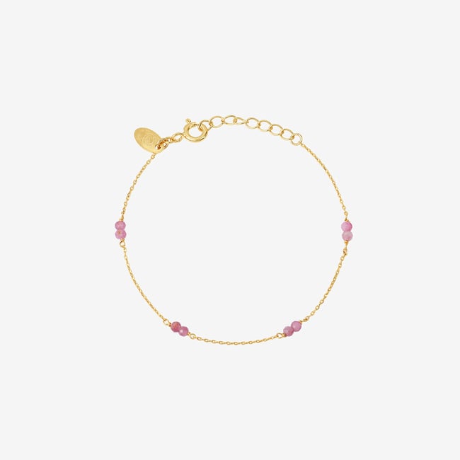 Bracelet venus tourmaline rose rose <span itemprop=