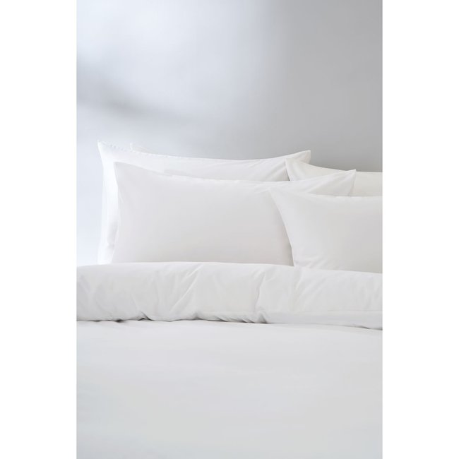 Taies d'oreiller microfibre, lot de 2 blanc <span itemprop=