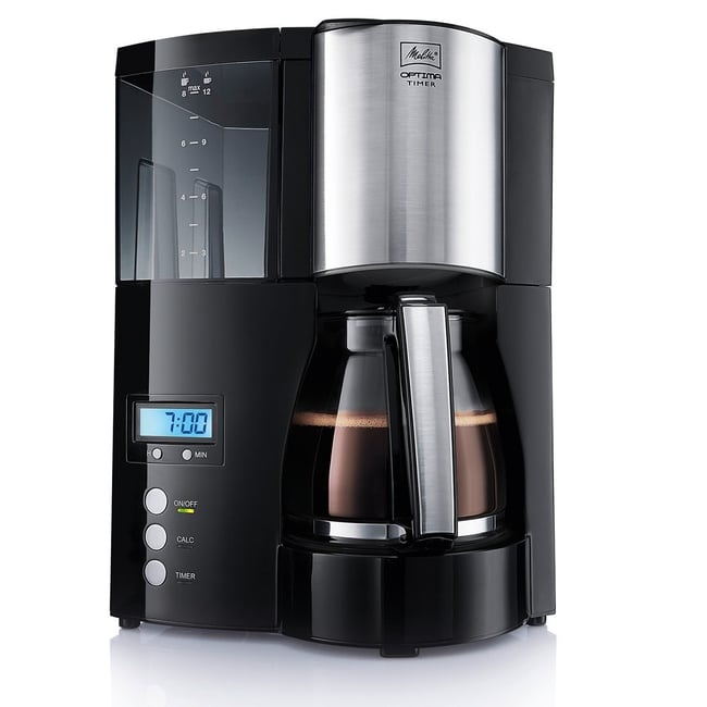 Cafetière filtre Optima Timer 100801BK noir <span itemprop=