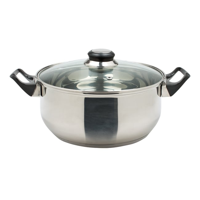 Faitout 28 cm inox induction gris <span itemprop=