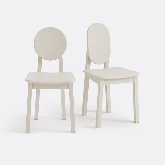 Set of 2 Tribal Ash Chairs, white, LA REDOUTE INTERIEURS